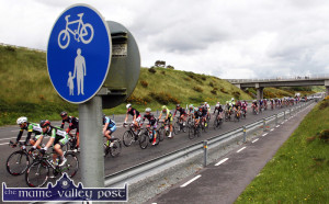 The Cycle Lane: An Post RÁS cyclists heading down the N21 Castleisland Bypass on Stage 4 of the race from Charleville their way to Caherciveen  just after noon on Wednesday. ©Photograph: John 