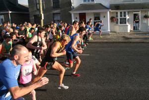 And they're off: The contenders of the 211 runners, joggers and walkers get the show on the road at the start of the 2013 autumn series of An Riocht AC Couch-to-5K races. ©Photograph: John Reidy 6-9-2013