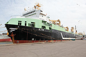 FV Margiris, is the world's second largest fishing trawler and factory ship.